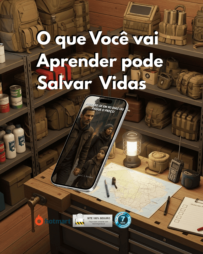 Mockup do eBook Prepare-se em 90 Dias com Kit de Sobrevivência — Aprendizado que pode Salvar Vidas